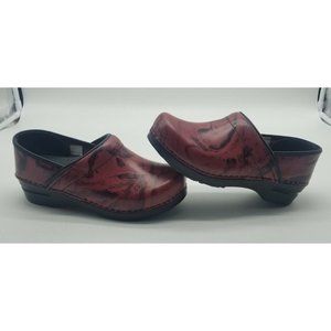 Dansko Red Tiger Comfort Clog Shoes Leather Slip-On Women's EU 38 NWOB